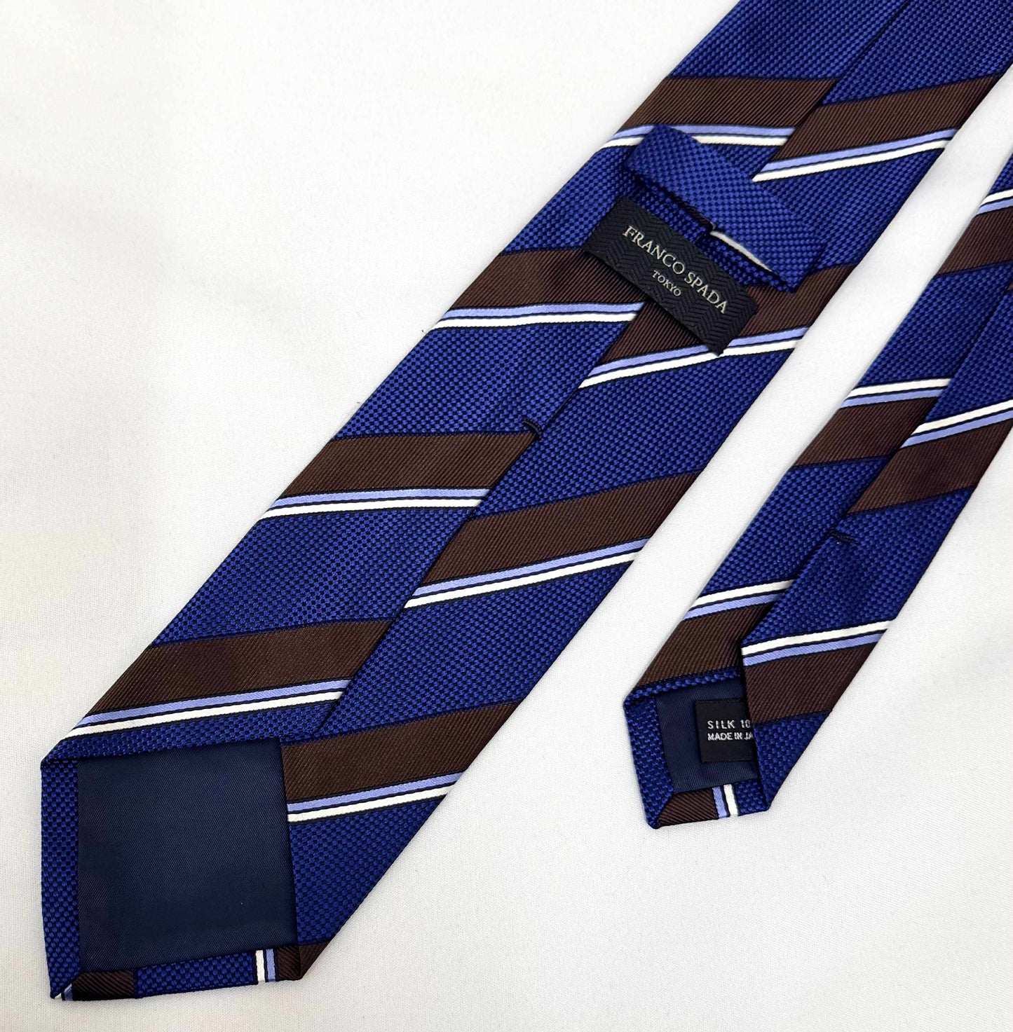 ［SALE ］ Franco Spada ( フランコスパダ )ストライプ I ロイヤルブルー×ブラウン