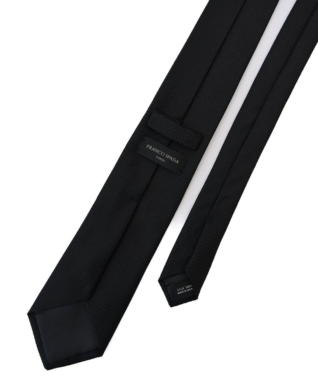 Franco Spada ( フランコスパダ ) マイクロスクエア無地フォーマルネクタイ：黒
