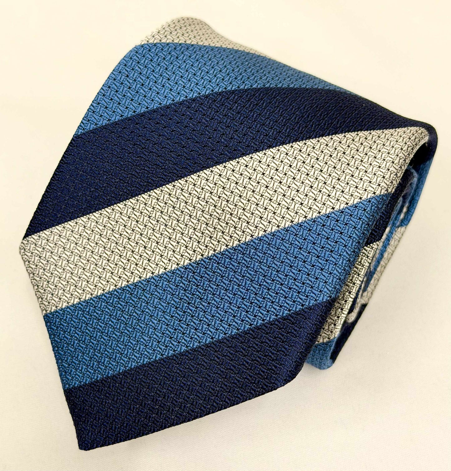 ［SALE ］ Franco Spada ( フランコスパダ )３段ストライプ ネイビー×ブルー×オフホワイト