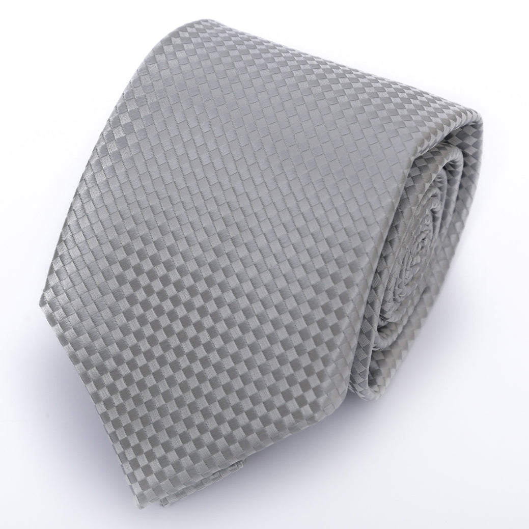 Franco Spada ( フランコスパダ ) NEW SOLID COLOR FORMAL TIE ( 大バスケット無地 )：ロイヤルシルバーグレー
