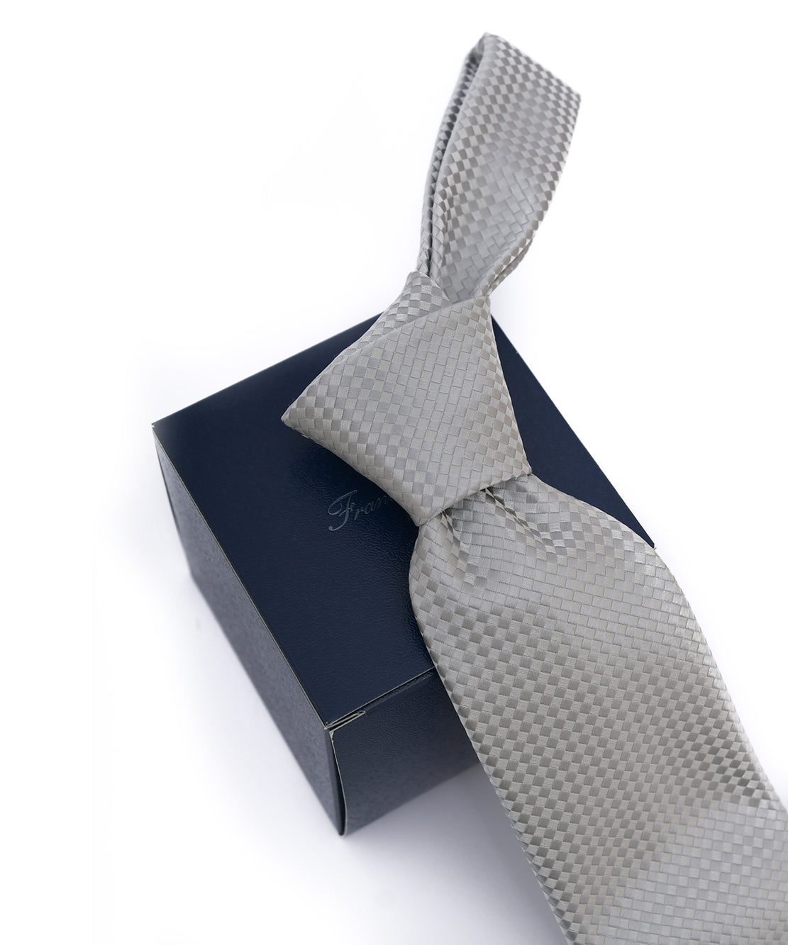 Franco Spada ( フランコスパダ ) NEW SOLID COLOR FORMAL TIE ( 大バスケット無地 )：ロイヤルシルバーグレー