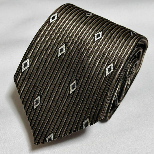 Franco Spada ( フランコスパダ )🆕コンテンポラリーブリティッシュダイヤカットJQネクタイ：サンドベージュ