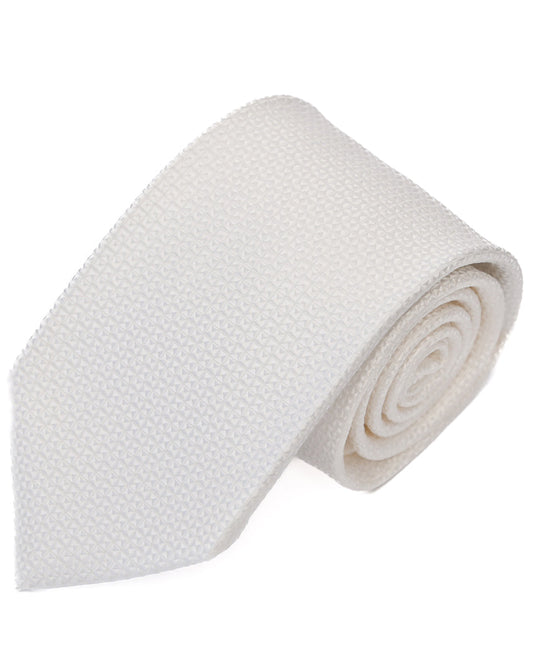 Franco Spada ( フランコスパダ ) マイクロスクエア無地フォーマルネクタイ：白