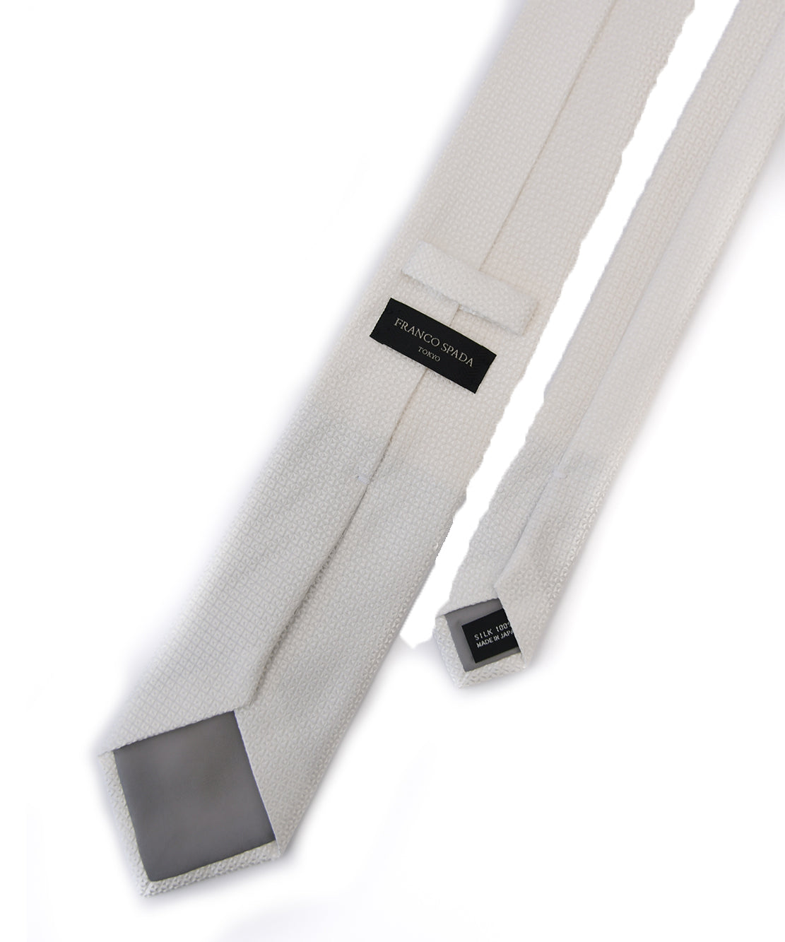 Franco Spada ( フランコスパダ ) マイクロスクエア無地フォーマルネクタイ：白