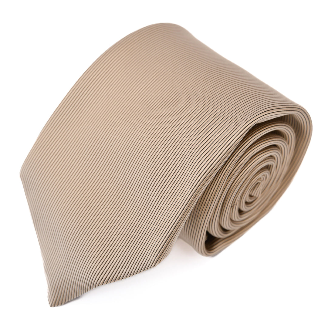 Franco Spada ( フランコスパダ ) 細綾無地ネクタイ新色：シャンパンベージュ