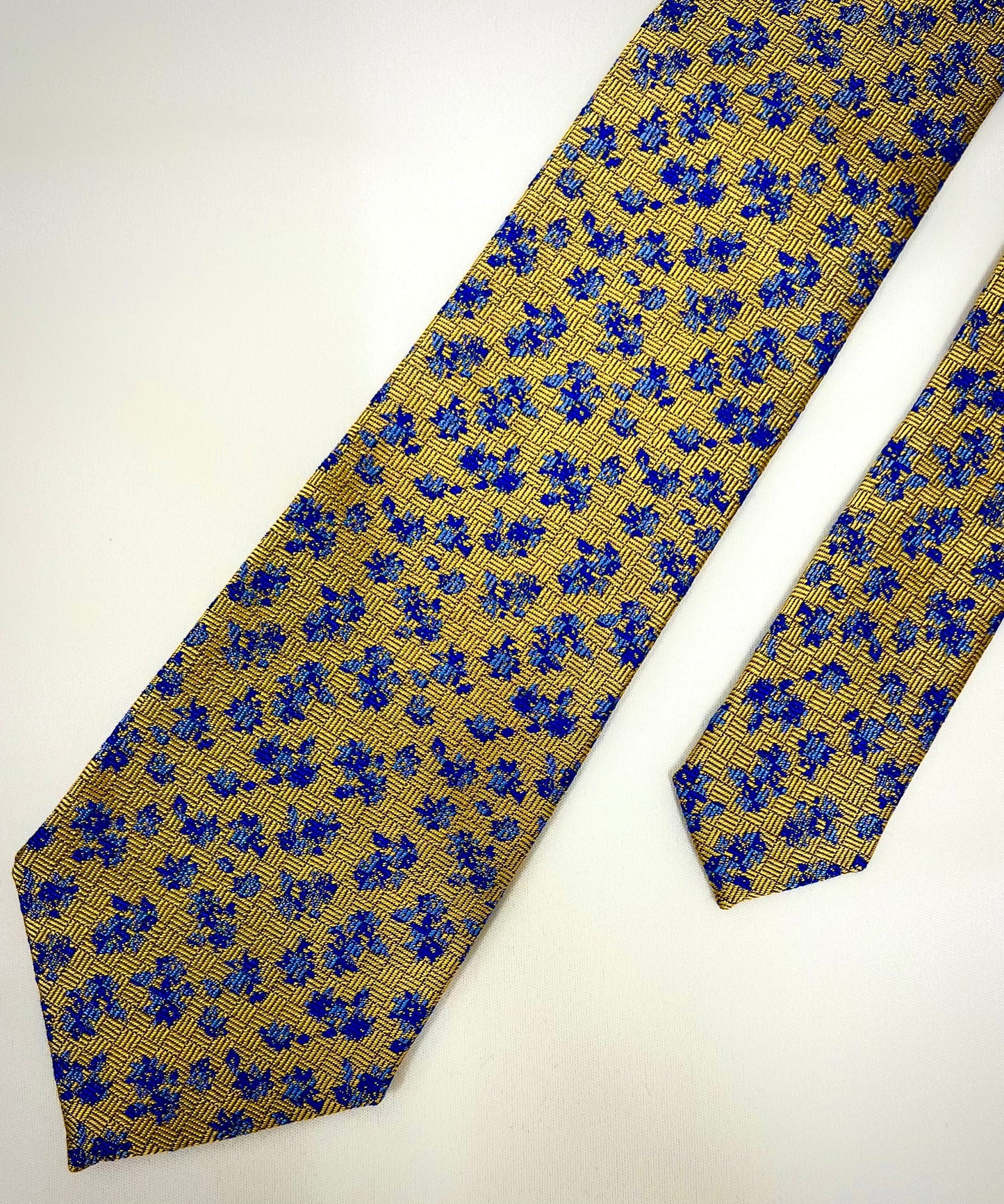 Franco Spada ( フランコスパダ )  フレンチヴィンテージフラワーモチーフネクタイ： イエローゴールド