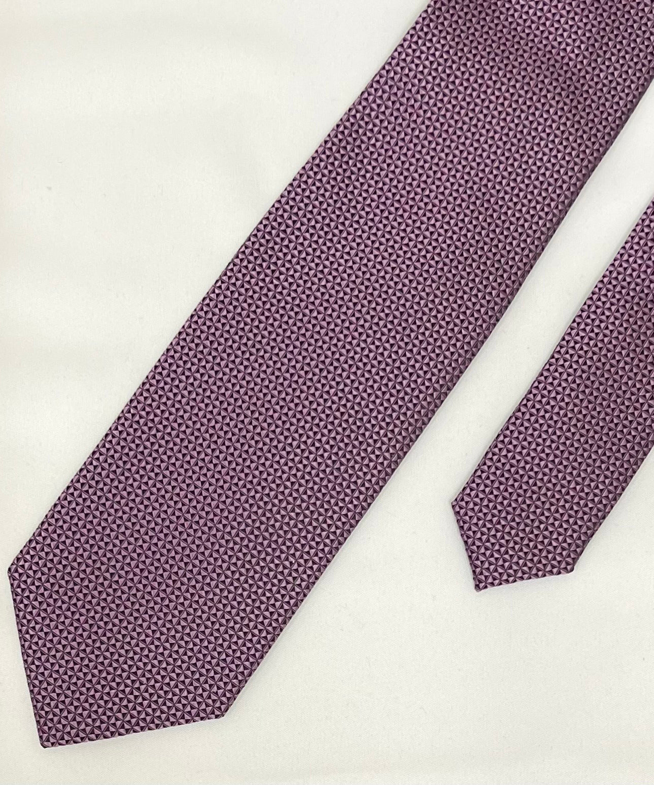 Franco Spada ( フランコスパダ )  ヴィンテージ調スモールジオメトリックソリッドネクタイ：ピンク