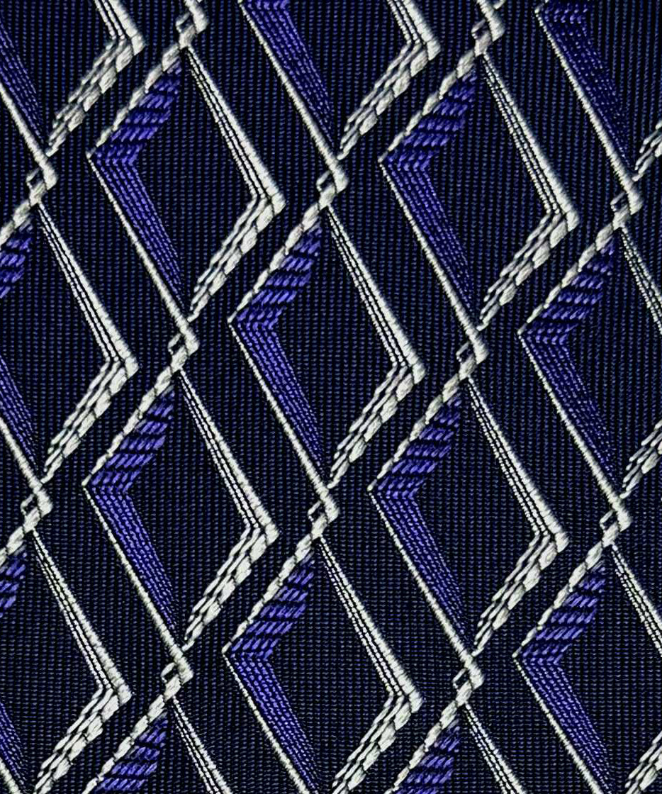 Franco Spada ( フランコスパダ )🆕コンテンポラリーブリティッシュダイヤモンドシェイプJQネクタイ：ネイビー×パープル