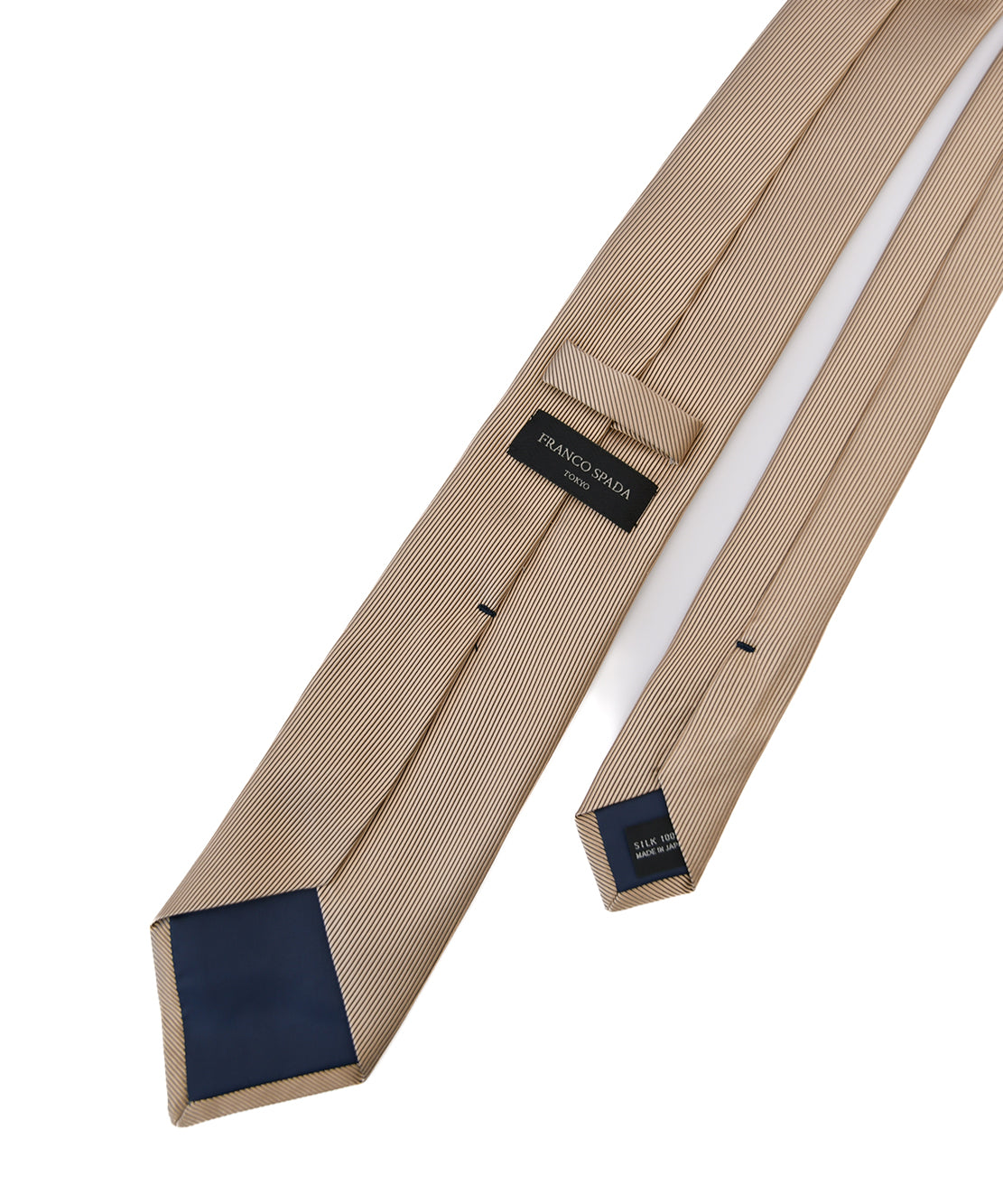 Franco Spada ( フランコスパダ ) 細綾無地ネクタイ新色：シャンパンベージュ