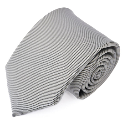 Franco Spada ( フランコスパダ ) 細綾無地ネクタイ新色：シルバーグレー