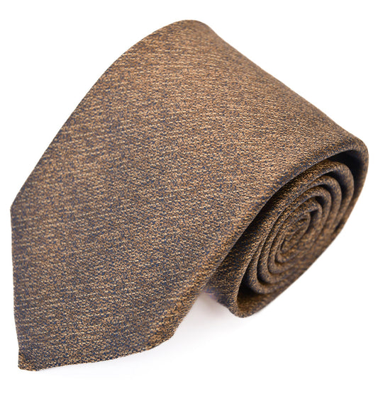 Franco Spada ( フランコスパダ ) ヴィンテージ調梨地ミックス無地ネクタイ：ゴールド