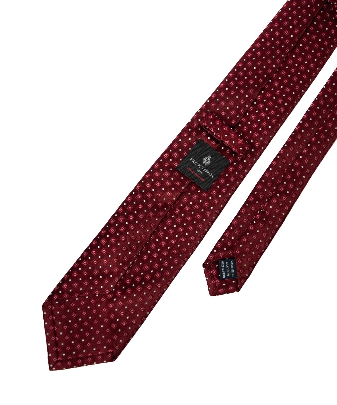 Franco Spada ( フランコスパダ ) フレンチクラシック小紋柄ネクタイ：ワイン