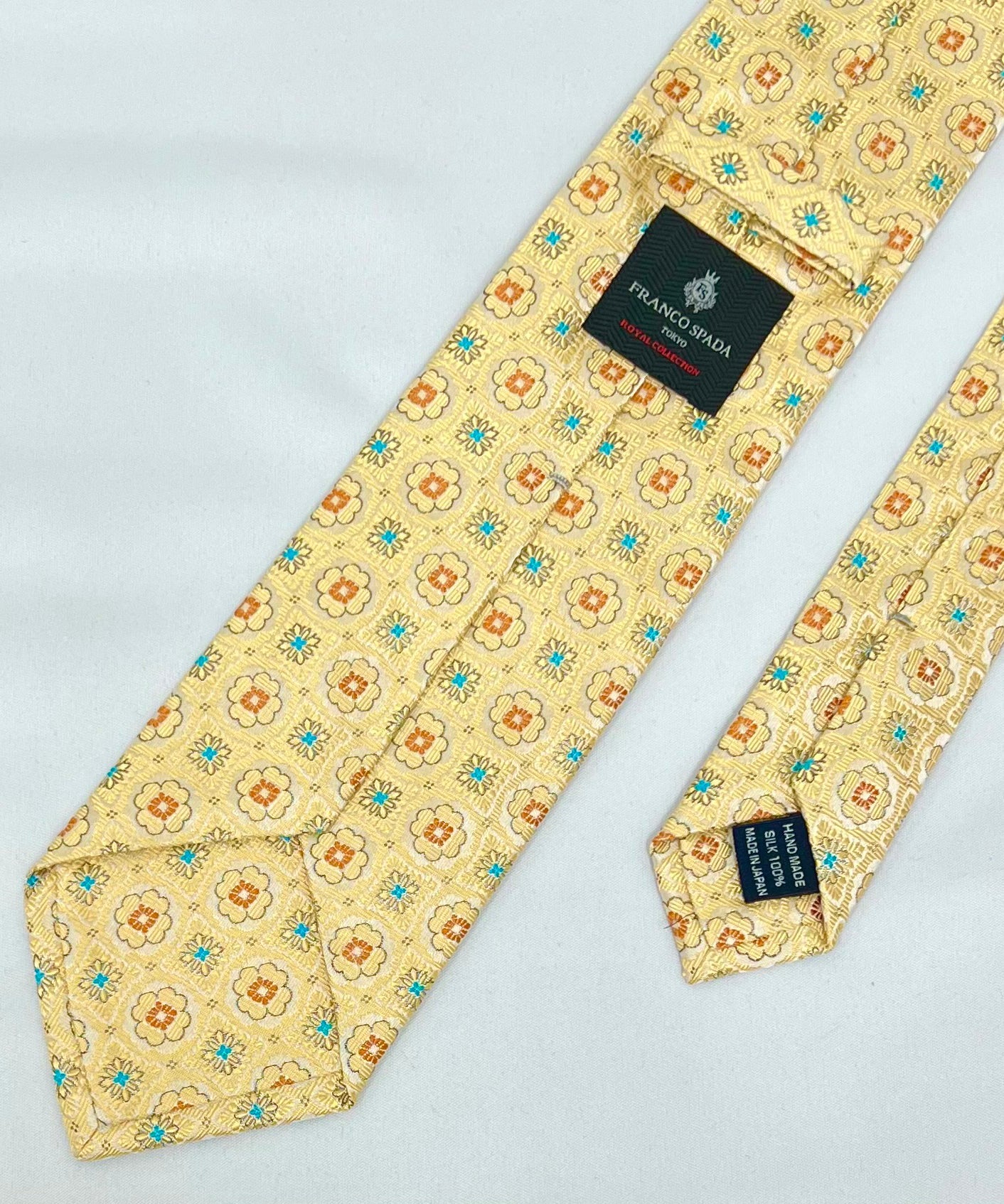 Franco Spada ( フランコスパダ )  フレンチヴィンテージメダリオンジャガードネクタイ１：クリーム