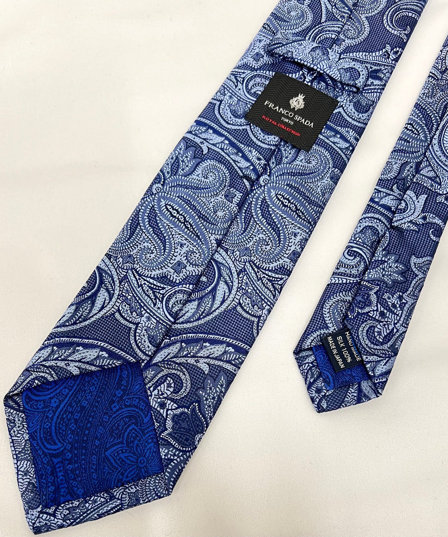 Franco Spada ( フランコスパダ )  ヴィンテージ調更紗ペーズリーネクタイ：ダークグレー