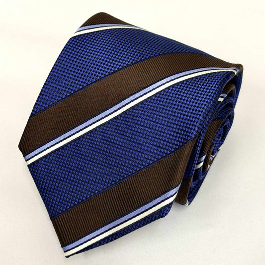 ［SALE ］ Franco Spada ( フランコスパダ )ストライプ I ロイヤルブルー×ブラウン