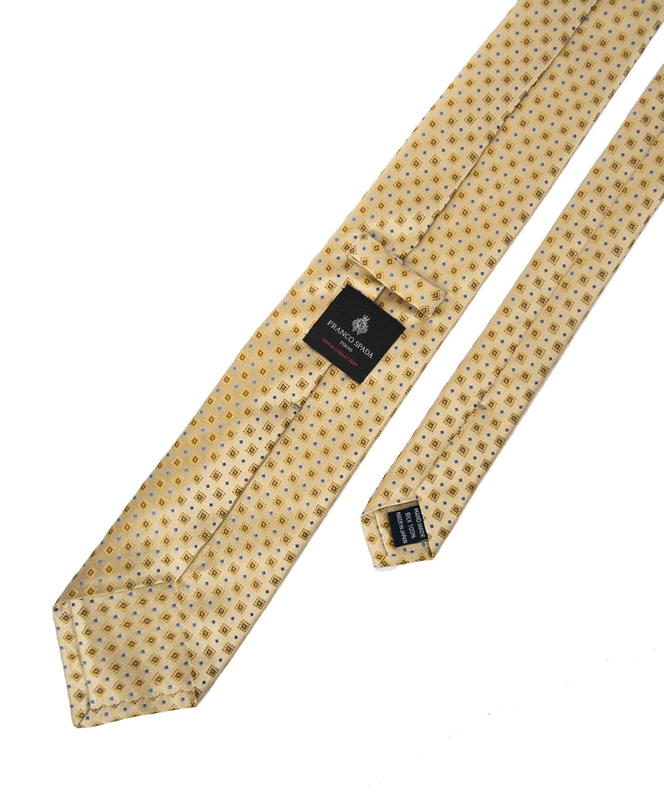 Franco Spada ( フランコスパダ ) フレンチクラシック小紋柄ネクタイ：ゴールド