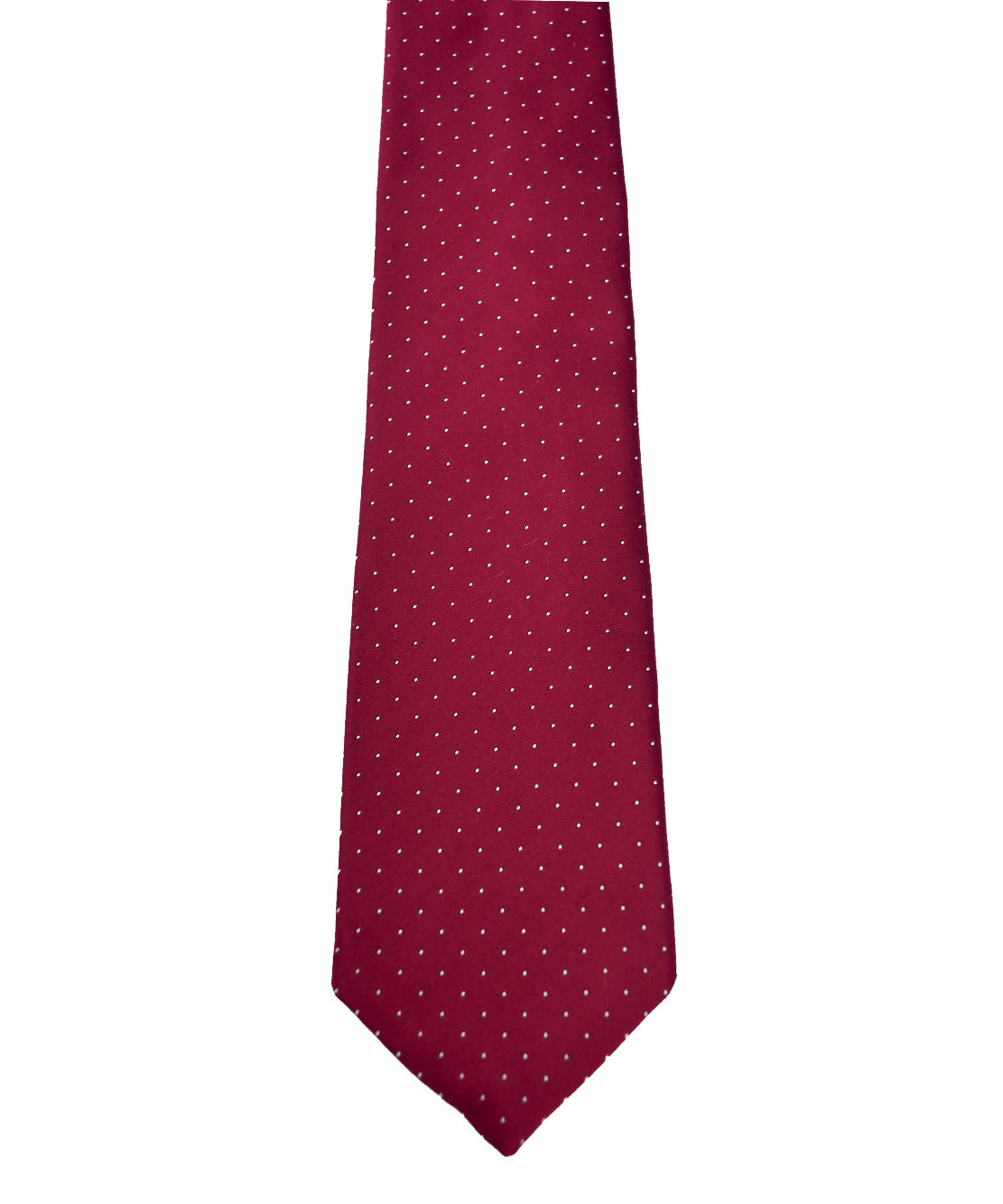 Franco Spada ( フランコスパダ )  ベーシックサテンピンドットネクタイ：ワインレッド×ホワイト