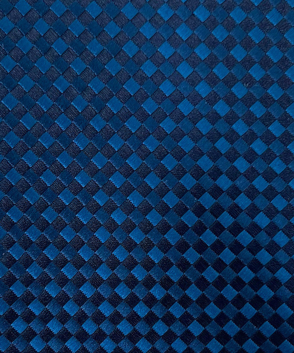 AZZURRO（アズーロ） 新大バスケットグラデーション無地調ジャガードネクタイ：ネイビー×フォレストブルー