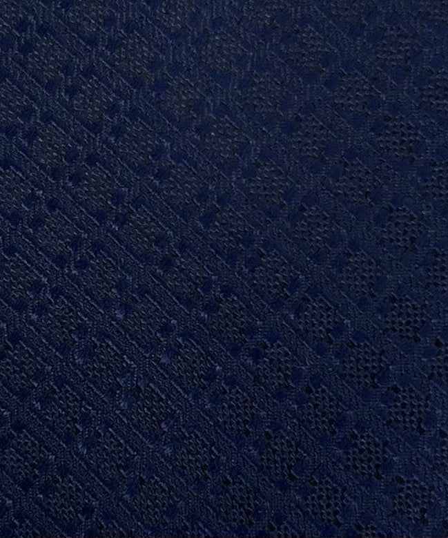 Franco Spada ( フランコスパダ )  ヴィンテージ調ジオメトリックソリッドネクタイ： ネイビーブルー