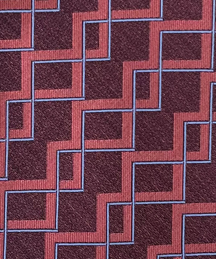 Franco Spada ( フランコスパダ )  ヴィンテージジオメトリックジャガードネクタイ：コーラルピンク