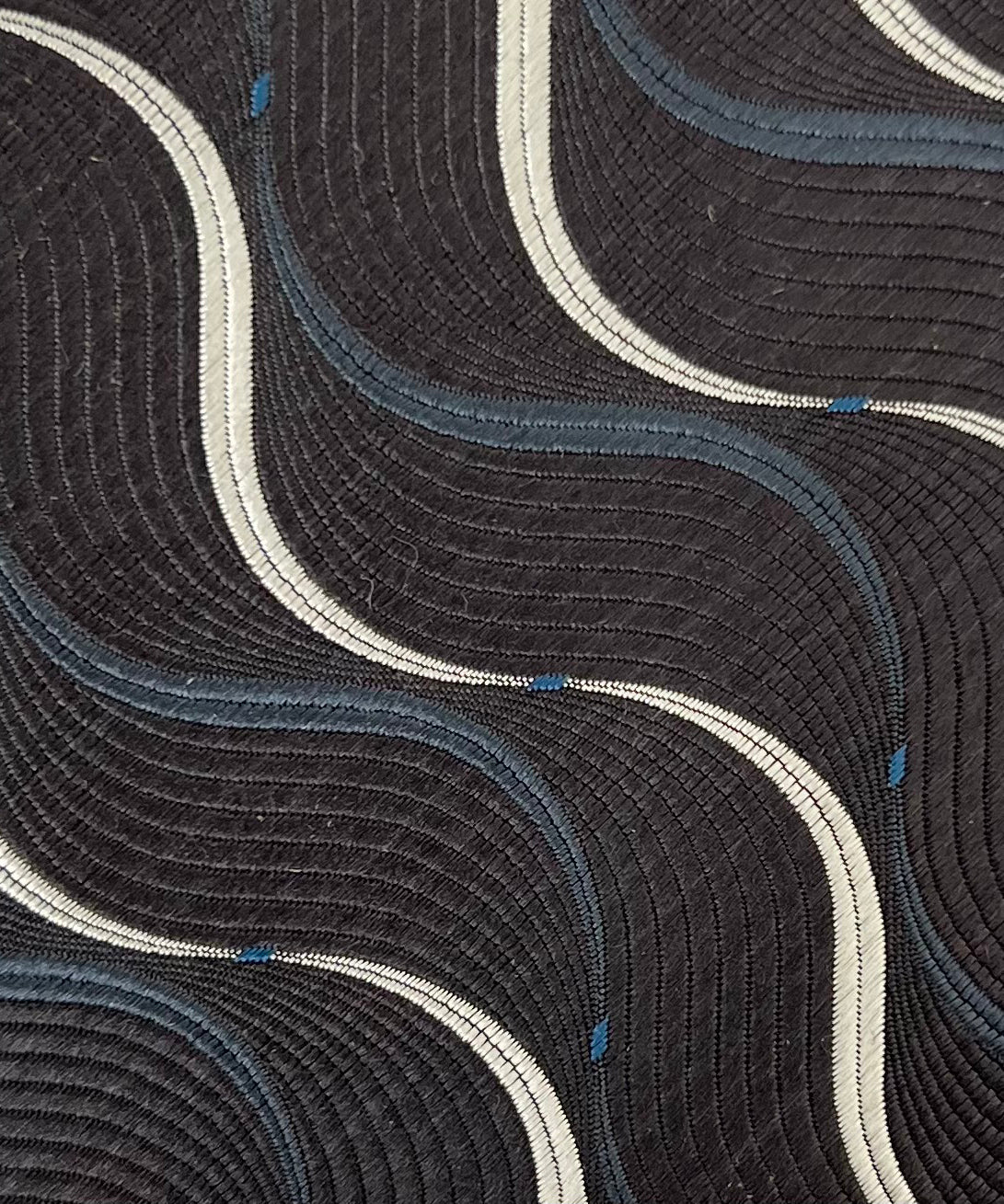 Franco Spada ( フランコスパダ )  ヴィンテージジオメトリックウェーブジャガードネクタイ：ブラウングレー