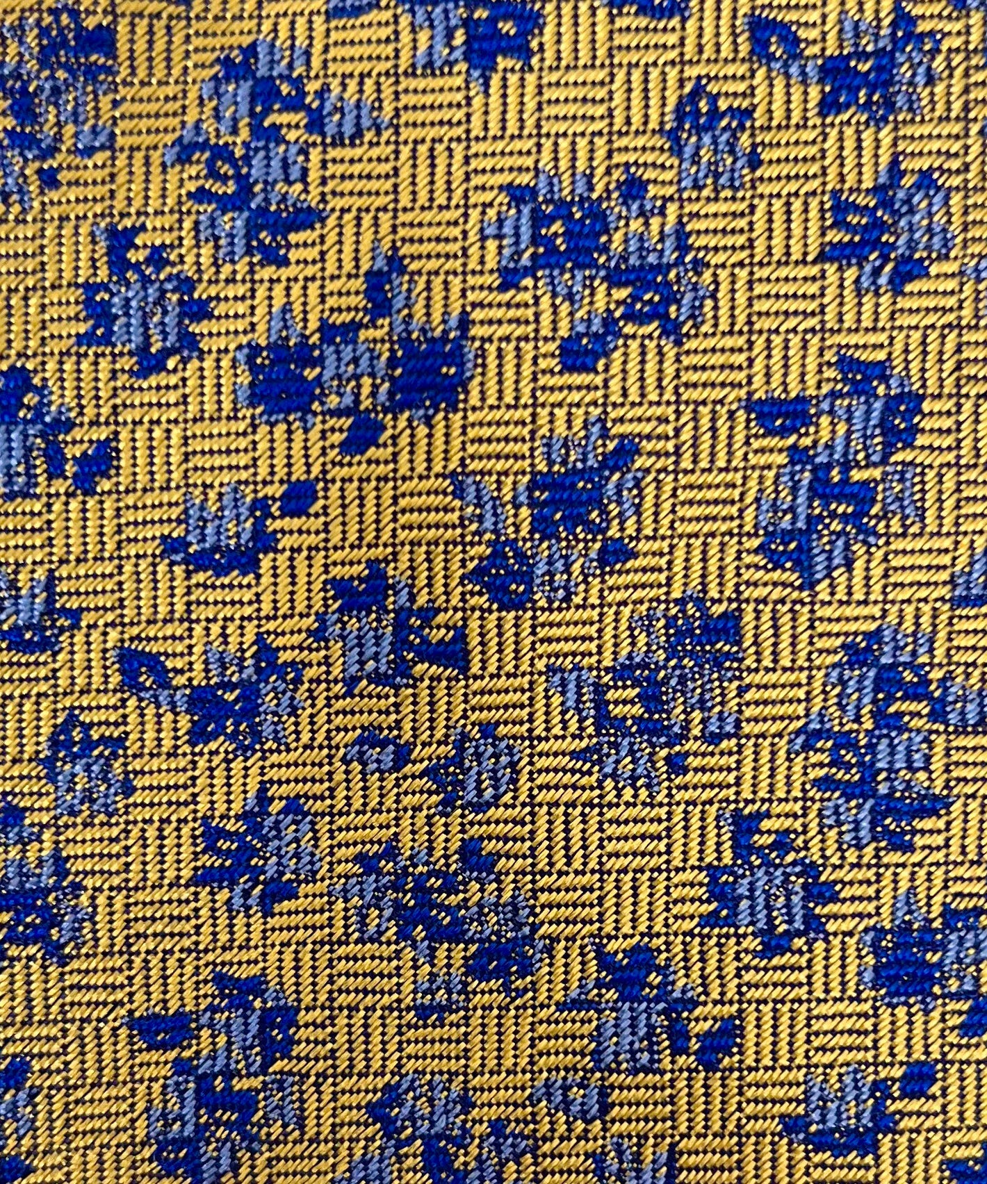 Franco Spada ( フランコスパダ )  フレンチヴィンテージフラワーモチーフネクタイ： イエローゴールド