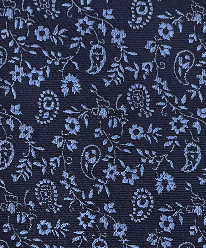 Franco Spada ( フランコスパダ )  フレンチヴィンテージオーナメントジャガードネクタイ：ミッドナイトネイビー