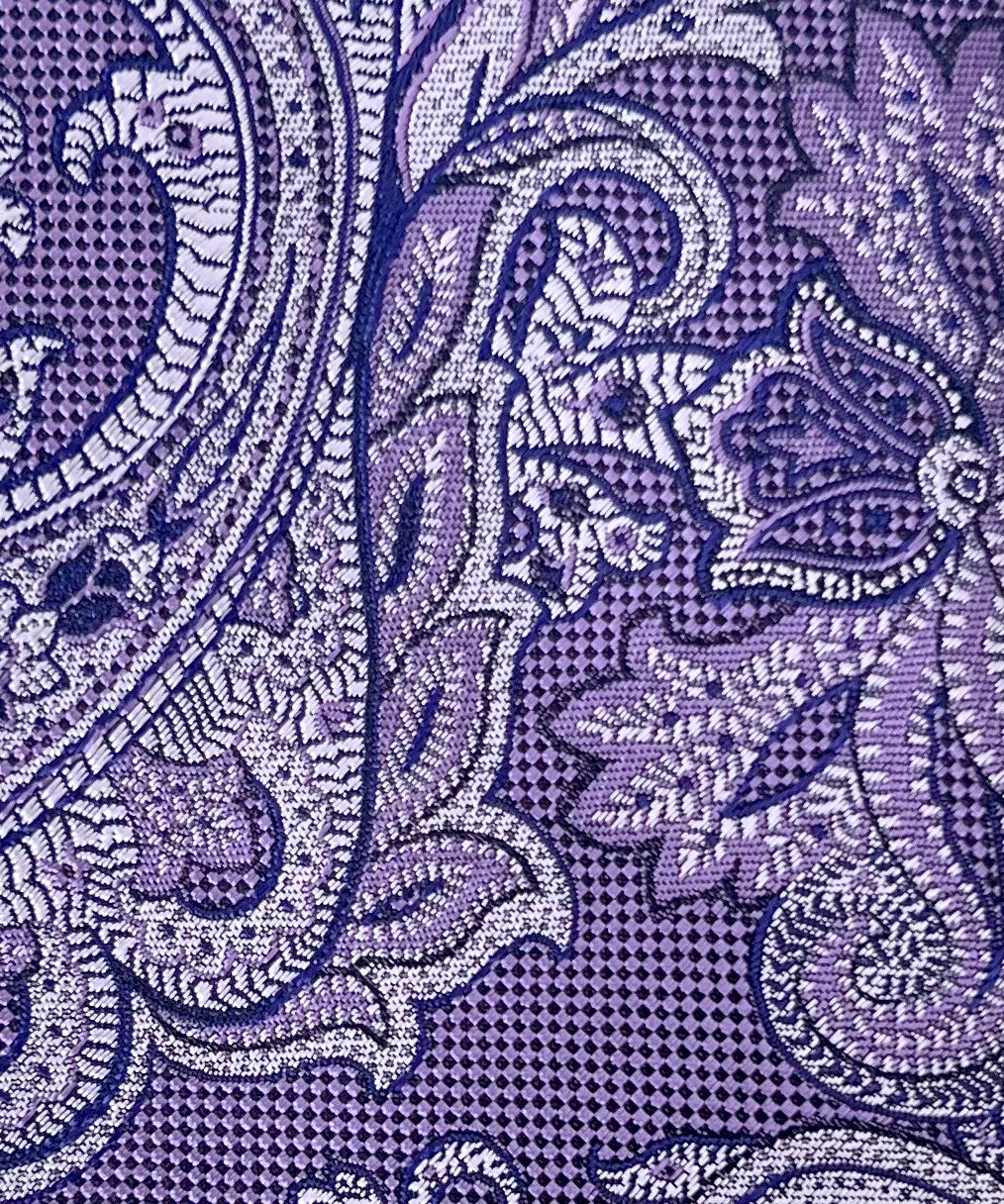 Franco Spada ( フランコスパダ )  ヴィンテージ調更紗ペーズリーネクタイ：パープル