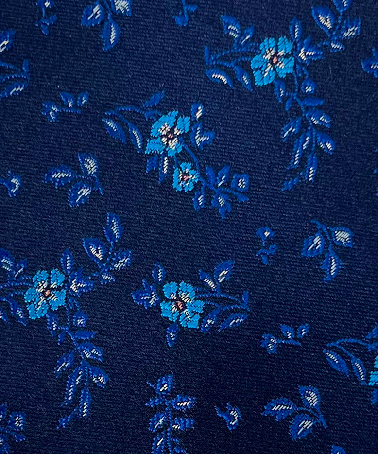 Franco Spada ( フランコスパダ )  フレンチヴィンテージフラワージャガードネクタイ： ミッドナイトネイビー