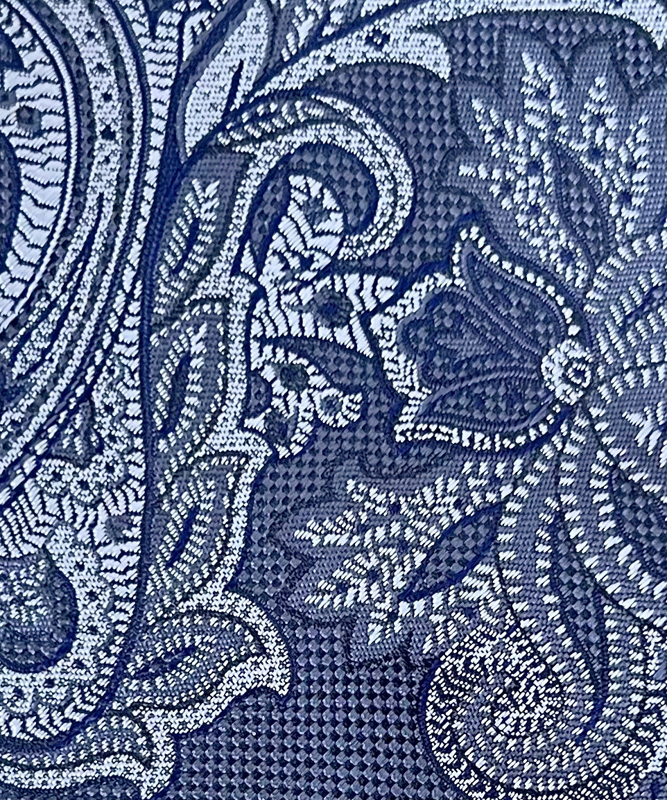 Franco Spada ( フランコスパダ )  ヴィンテージ調更紗ペーズリーネクタイ：ダークグレー