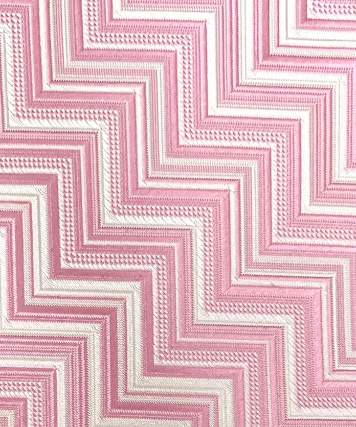 Franco Spada ( フランコスパダ )  NEW FORMALヘリンボーン2トーンカラージャガードネクタイ： ピンク×ホワイト