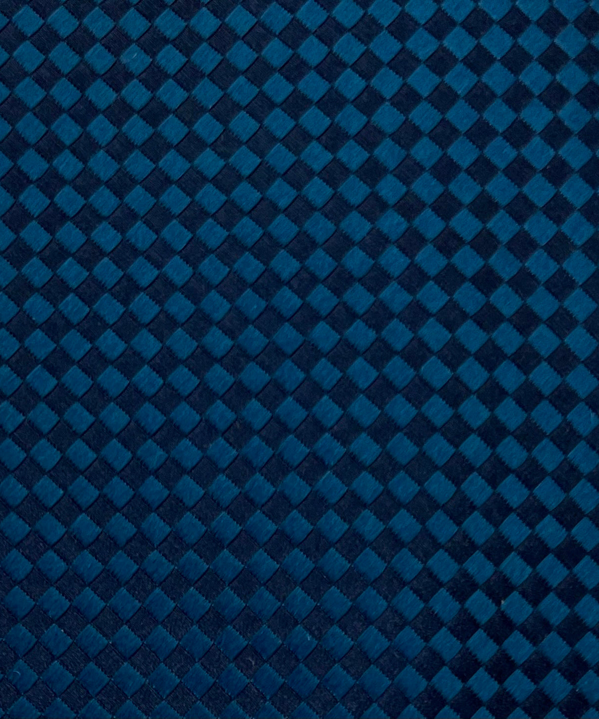 AZZURRO（アズーロ） 新大バスケット無地調ジャガードネクタイ：ミッドナイトネイビー×フォレストブルー