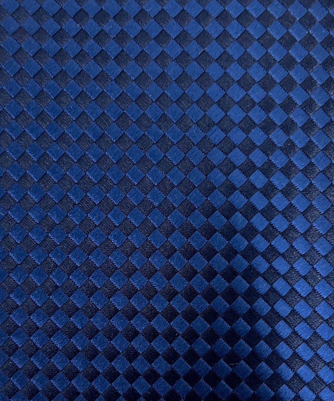 AZZURRO（アズーロ） 新大バスケット無地調ジャガードネクタイ：ミッドナイトネイビー×ダークブルー