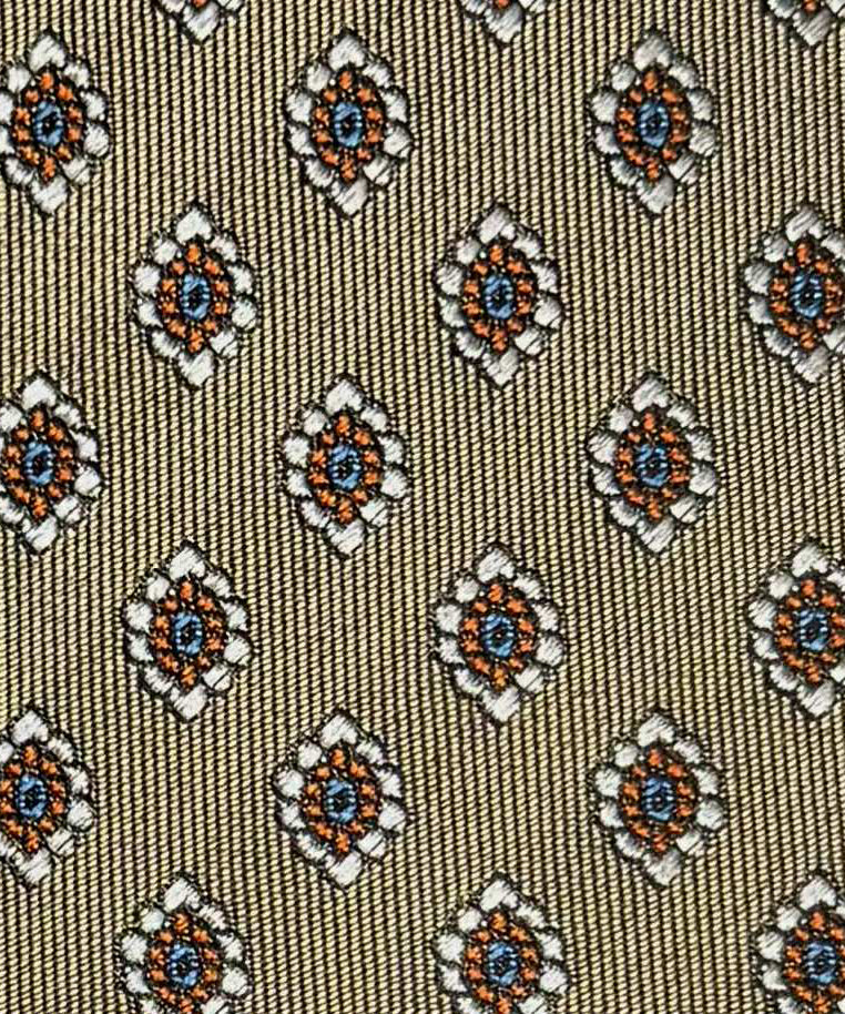 Franco Spada ( フランコスパダ )🆕コンテンポラリーブリティッシュ小紋JQネクタイ：ベージュ