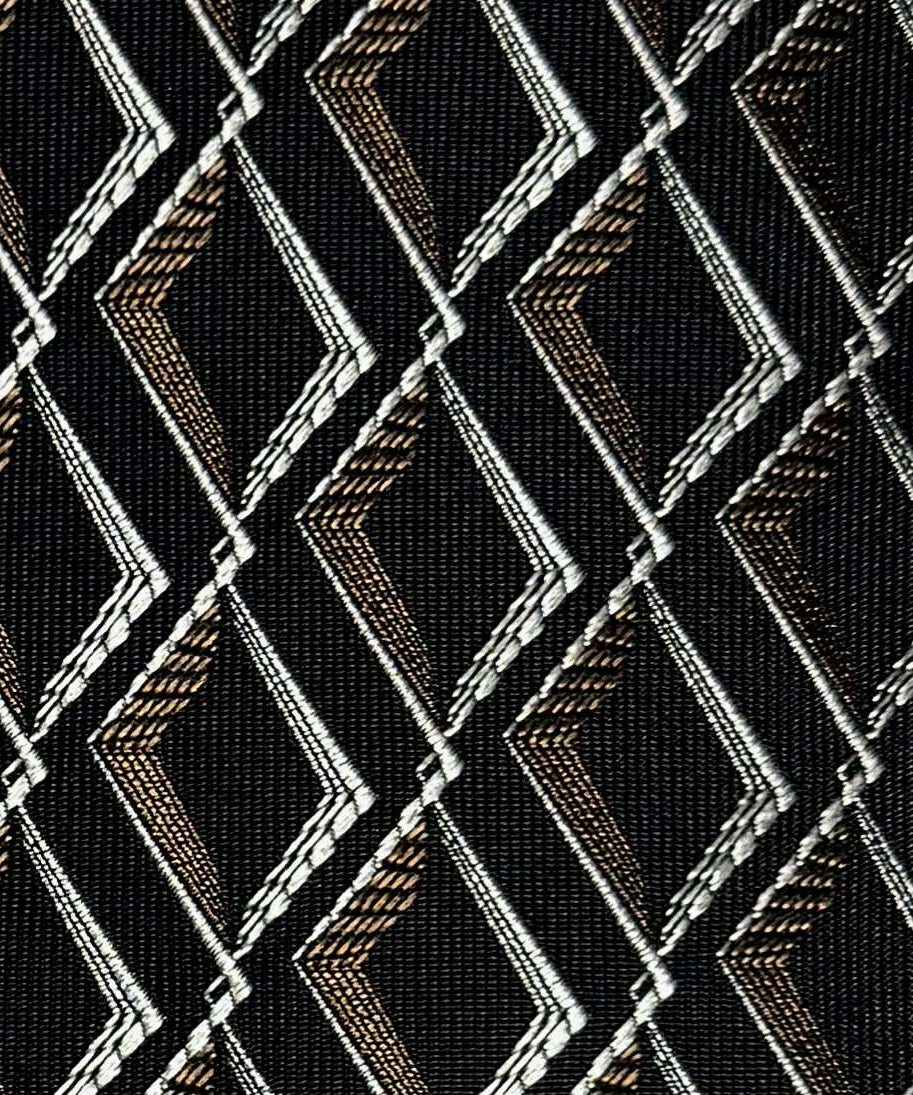 Franco Spada ( フランコスパダ )🆕コンテンポラリーブリティッシュダイヤモンドシェイプJQネクタイ：ブラック×ブラウン