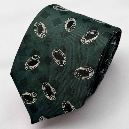 Franco Spada ( フランコスパダ )🆕コンテンポラリーブリティッシュサークルJQネクタイ：フォレストグリーン
