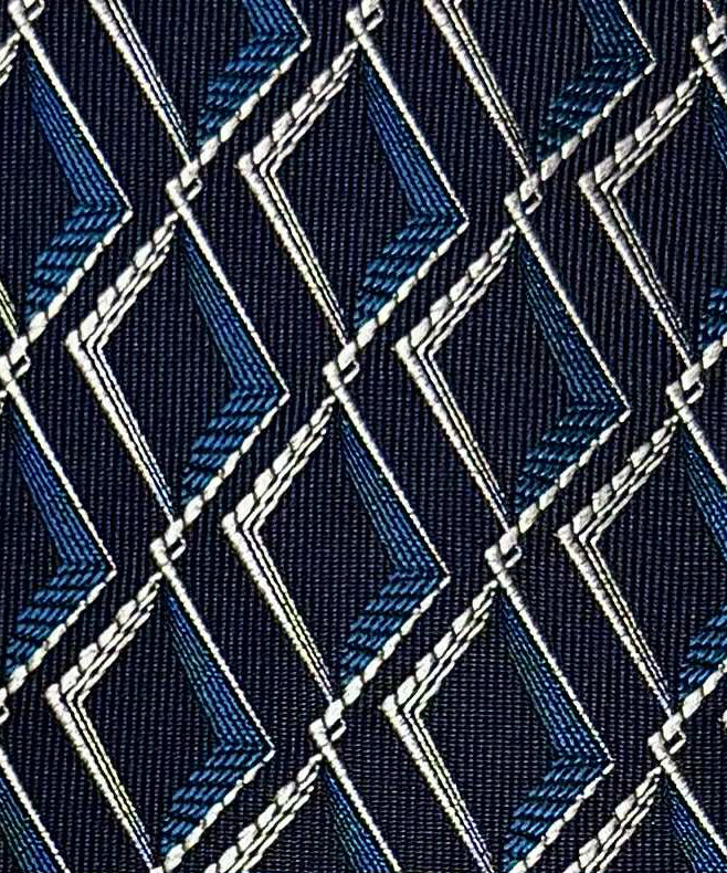 Franco Spada ( フランコスパダ )🆕コンテンポラリーブリティッシュダイヤモンドシェイプJQネクタイ：ネイビー×ブルー