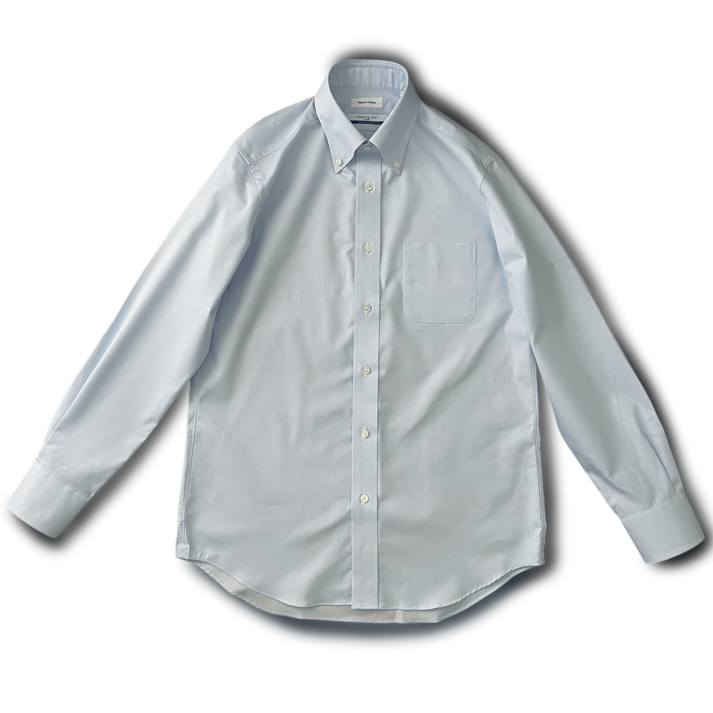 Franco Spada ( フランコスパダ ) 播州織  オックスフォード ボタンシャツシャツ　ブルー