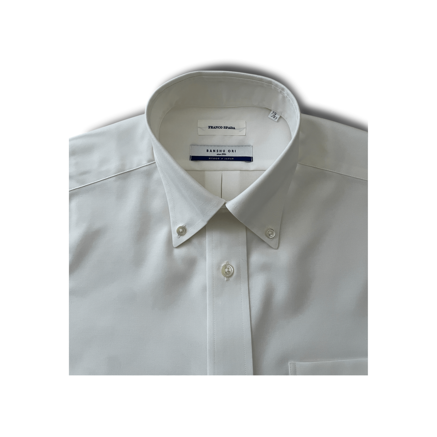 Franco Spada ( フランコスパダ ) 播州織  オックスフォード ボタンシャツシャツ　ホワイト
