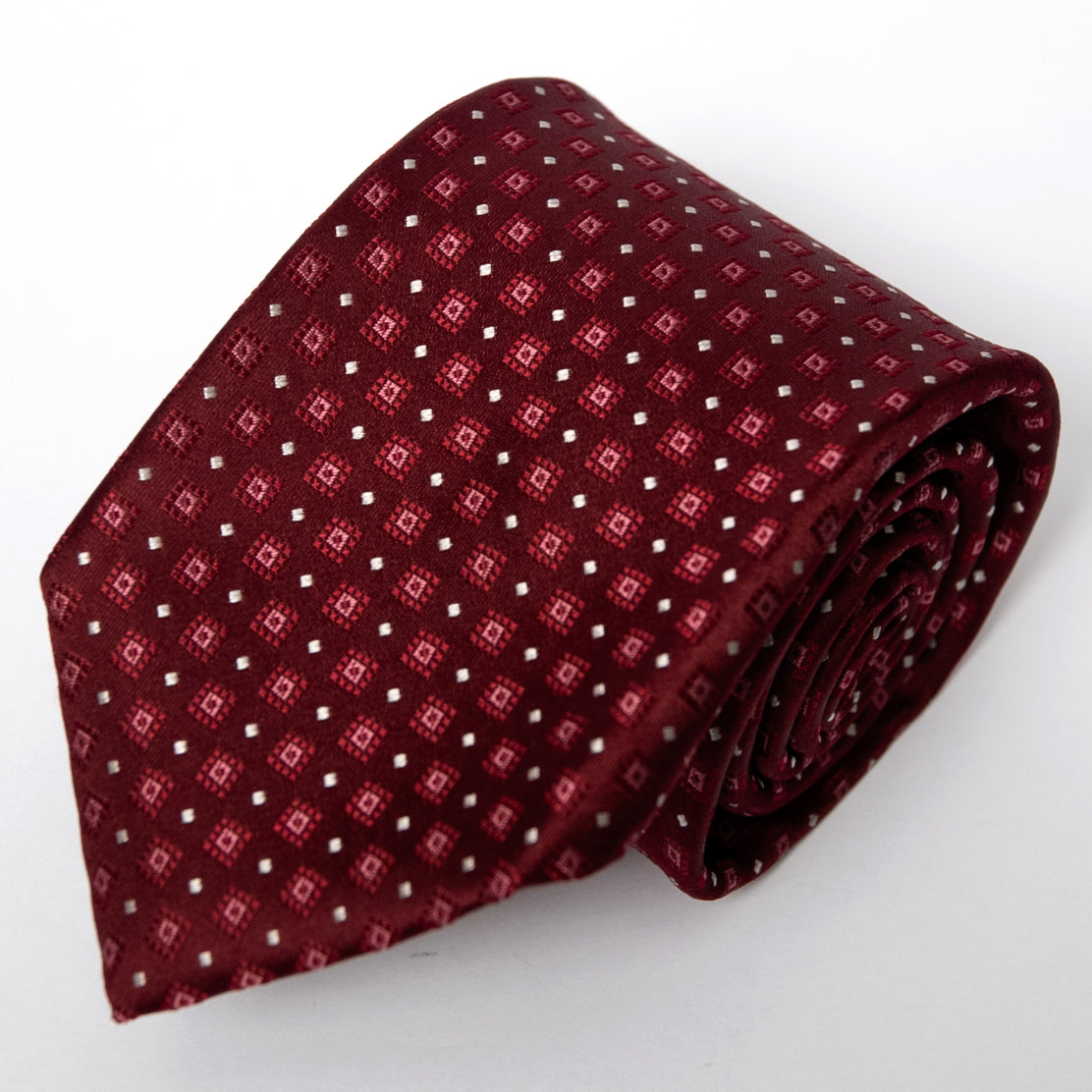 Franco Spada ( フランコスパダ ) フレンチクラシック小紋柄ネクタイ：ワイン