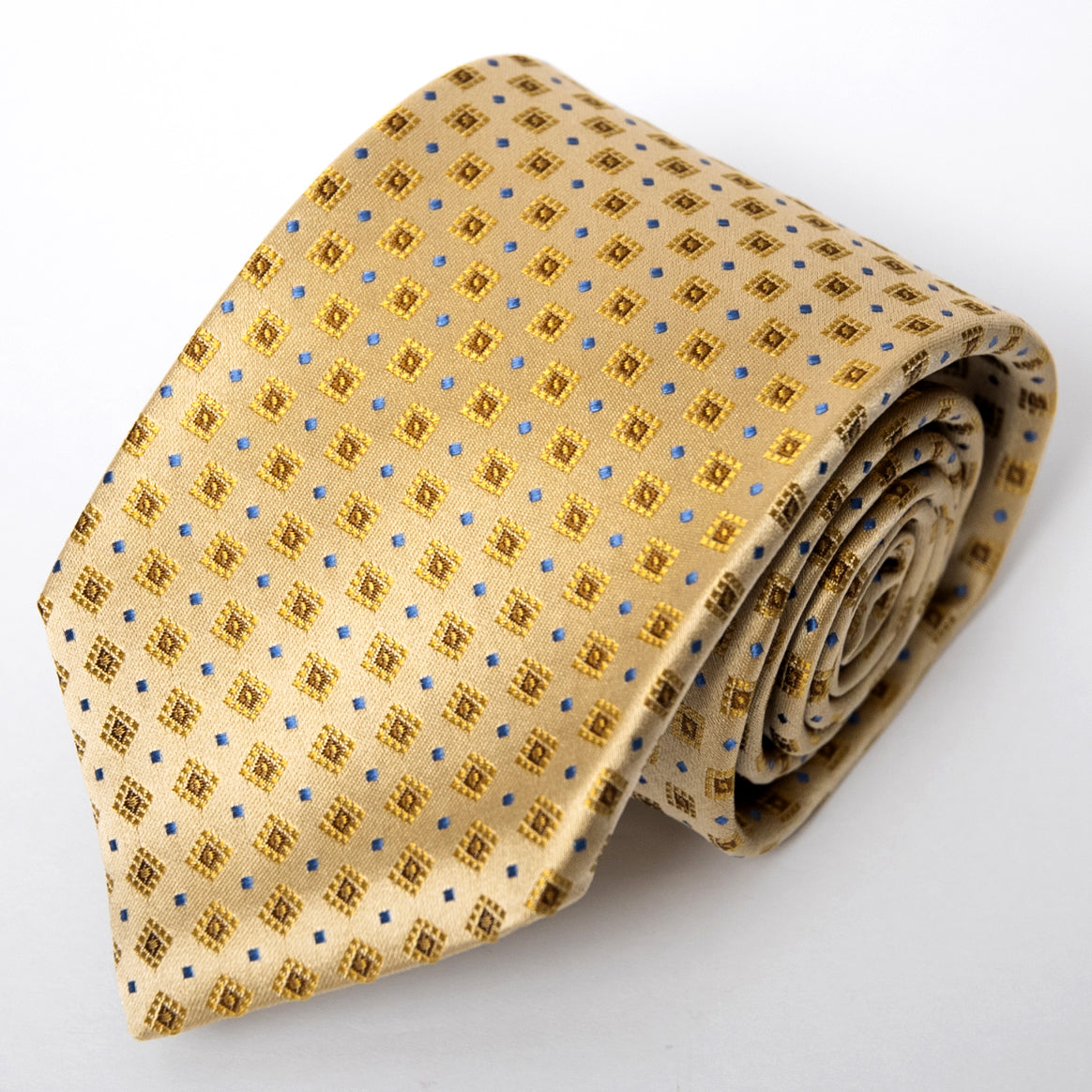 Franco Spada ( フランコスパダ ) フレンチクラシック小紋柄ネクタイ：ゴールド