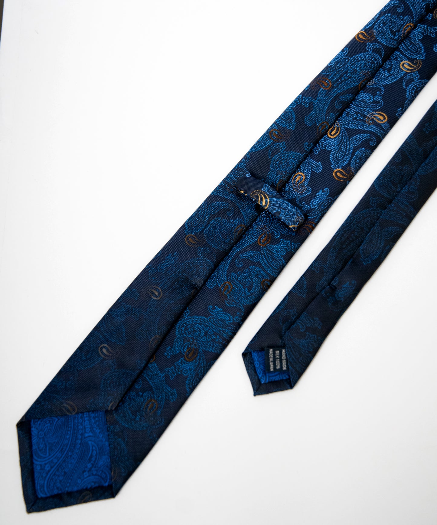 Franco Spada ( フランコスパダ ) 12色パネルグラデーションジャガードネクタイ：ネイビー×ブルー