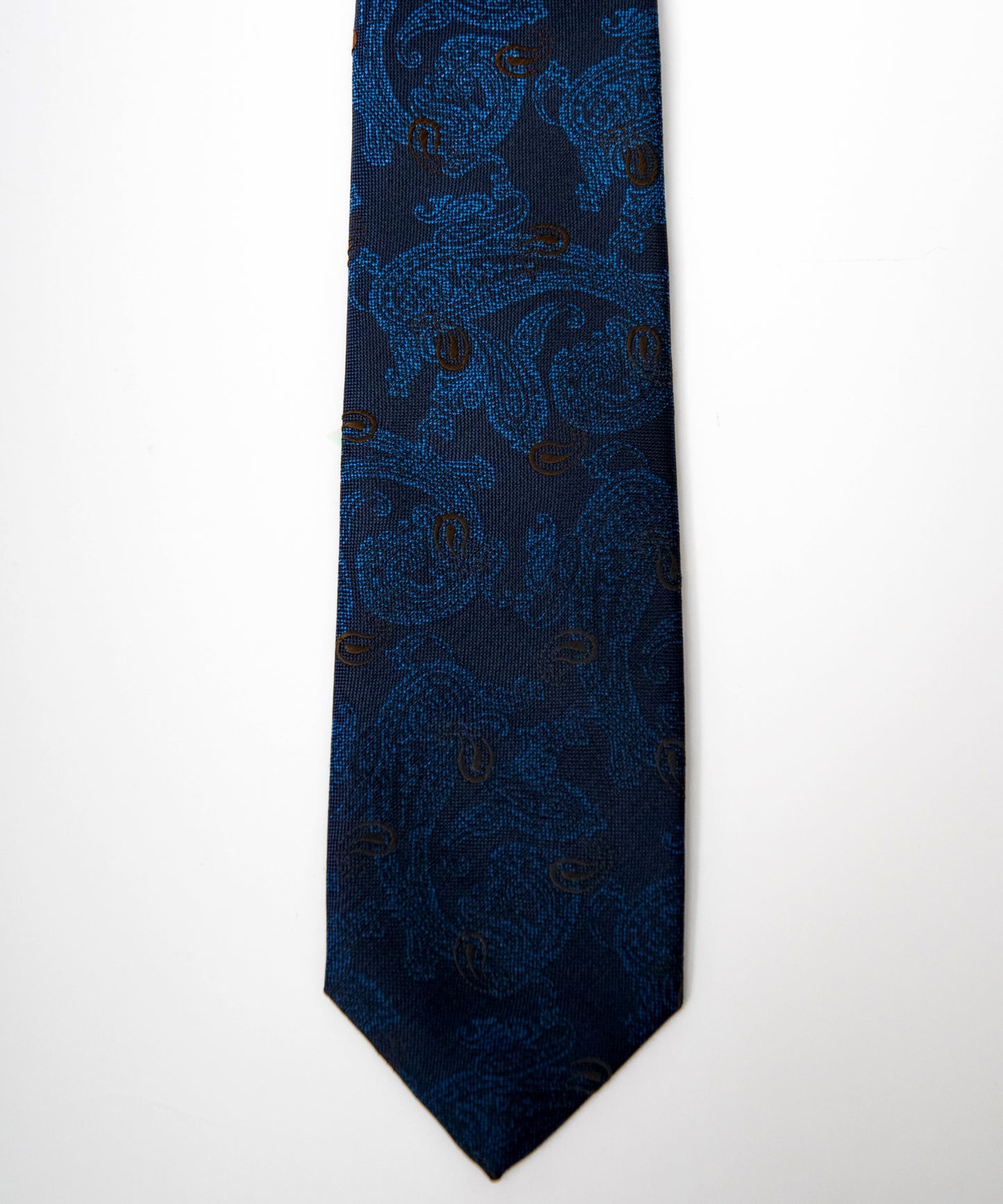 Franco Spada ( フランコスパダ ) 12色パネルグラデーションジャガードネクタイ：ネイビー×ブルー