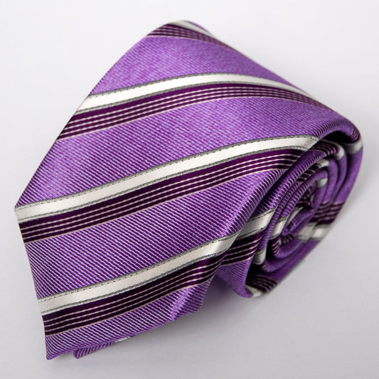 Franco Spada ( フランコスパダ ) パステルメランジストライプネクタイ：パープル