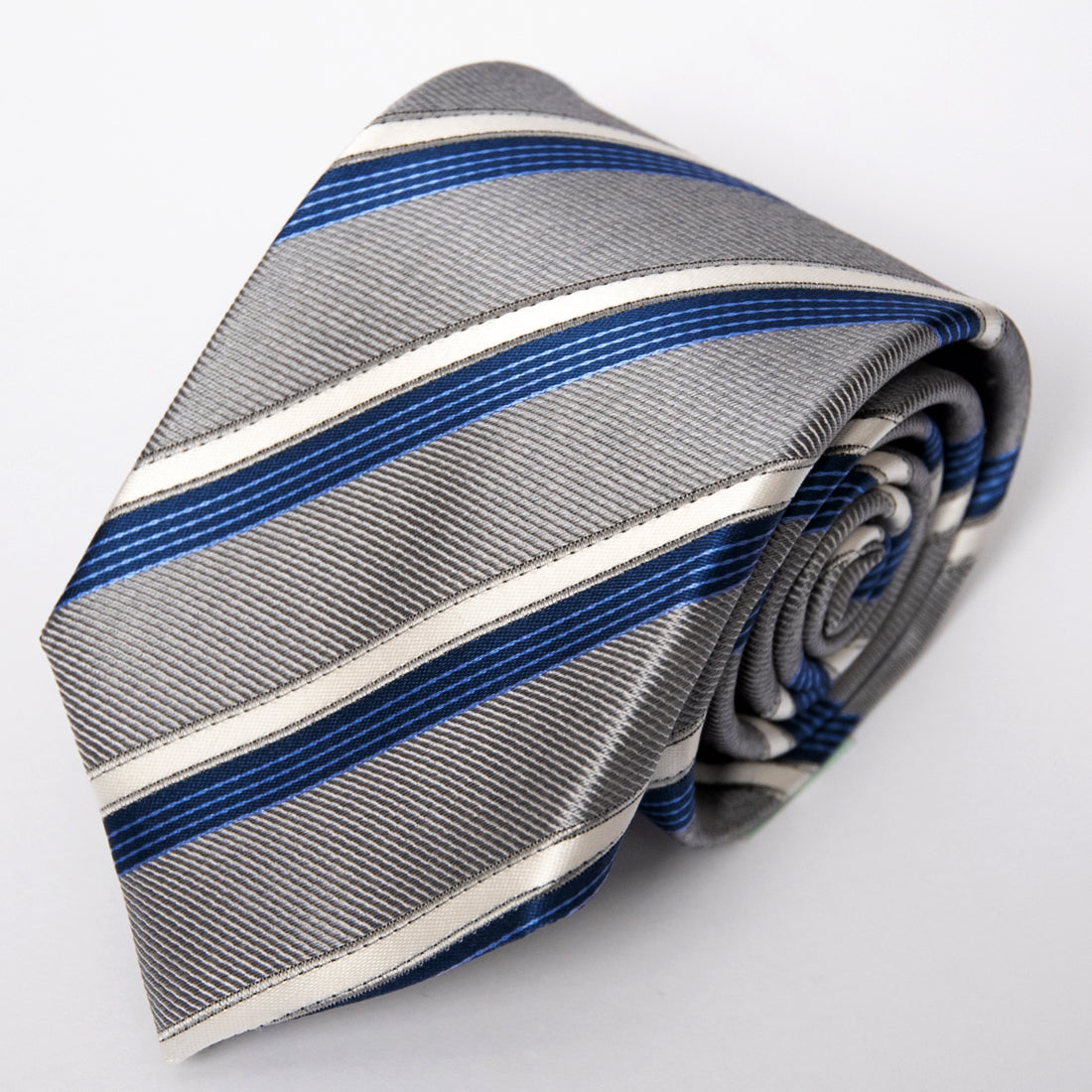 Franco Spada ( フランコスパダ ) パステルメランジストライプネクタイ：ミディアムグレー