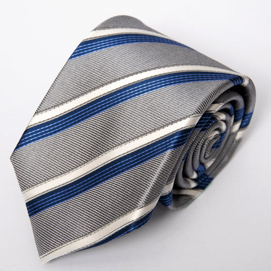 Franco Spada ( フランコスパダ ) パステルメランジストライプネクタイ：ミディアムグレー