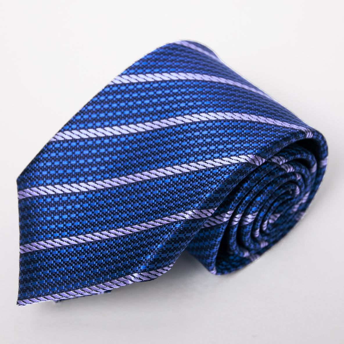 Franco Spada ( フランコスパダ ) ヴィンテージストライプネクタイ：ダークブルー×サックス