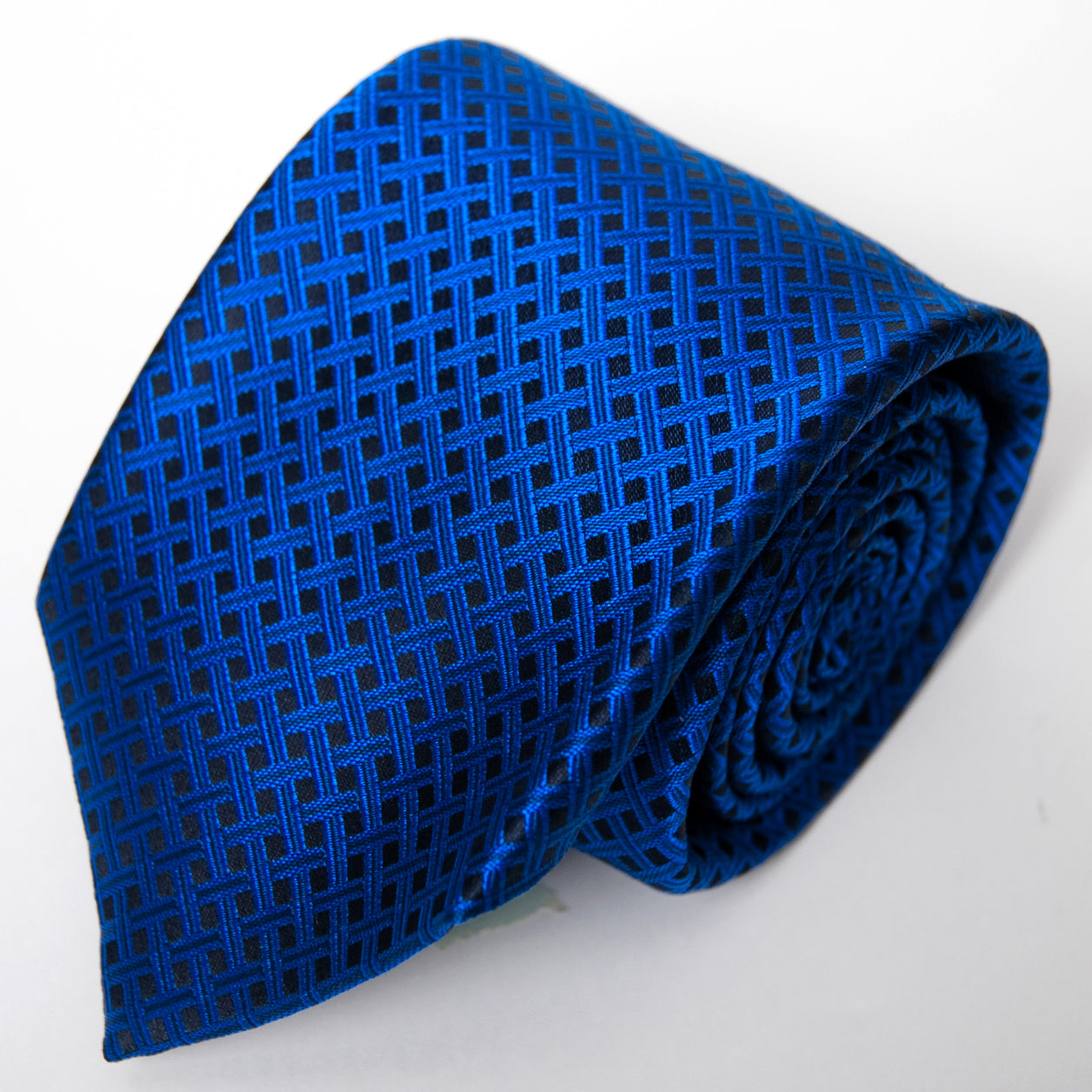 AZZURRO（アズーロ）NEW ロイヤルダークブルー格子柄ネクタイ