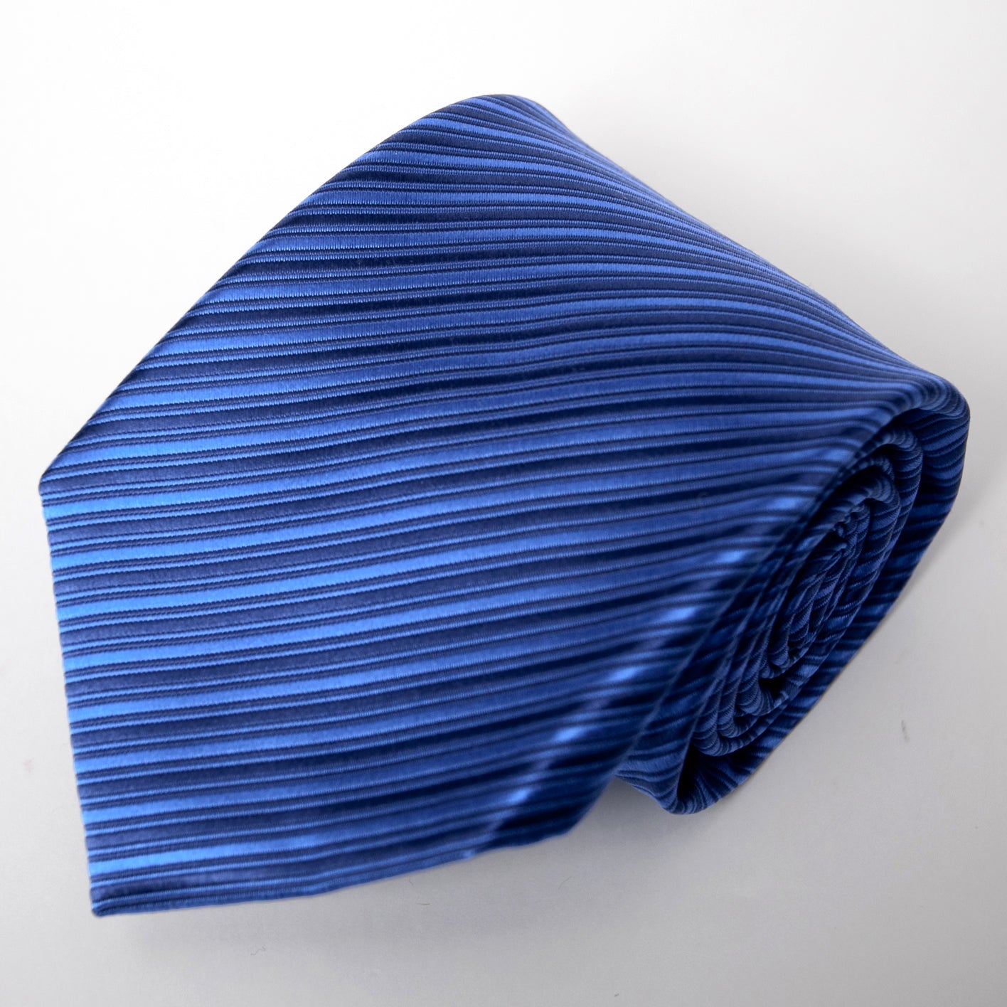 AZZURRO（アズーロ）NEW ロイヤルダークブルーレップストライプネクタイ