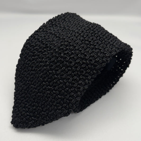 Franco Spada ( フランコスパダ )  Dense  Knit-tie  Solid (無地 )：ブラック